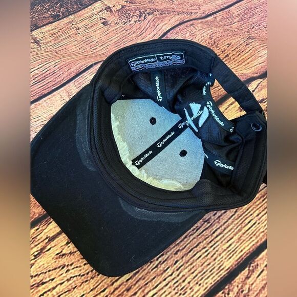 TAYLOR MADE Embroidered R9 Burner Black One Size Adjustable Golf Hat / Cap - Picture 3 of 8
